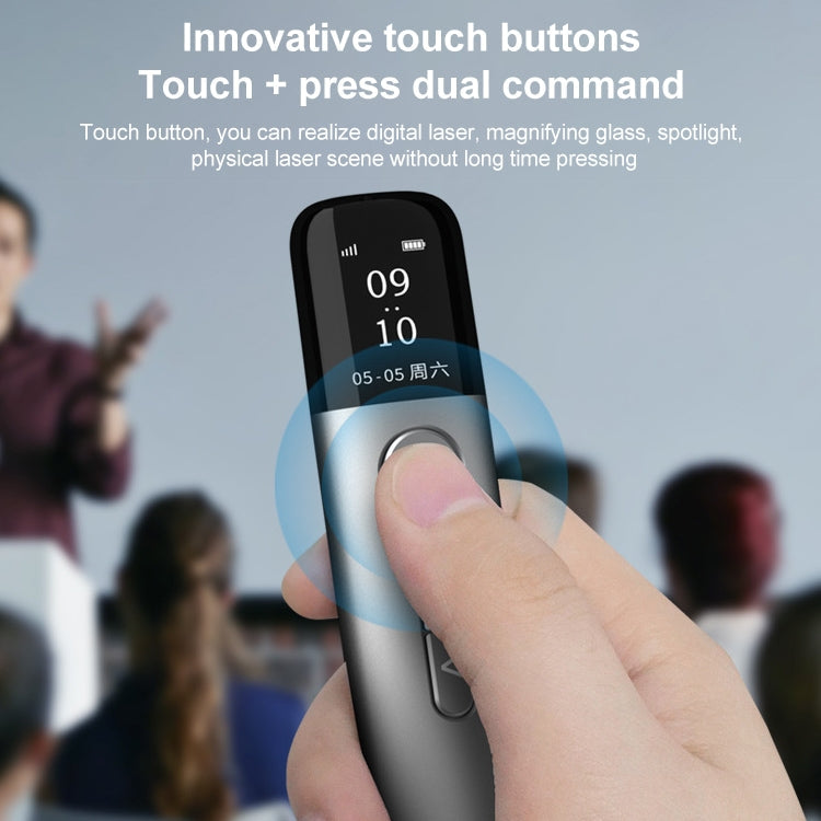 Lisslune | ASiNG A9 128MB Red Light Multifunctional PPT Touch Laser Page Turning Pen Wireless Presenter (Gray)