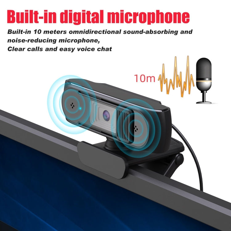Lisslune | HA501 USB 5M 2.5K Rotatable 360 Degree Autofocus Camera with Microphone