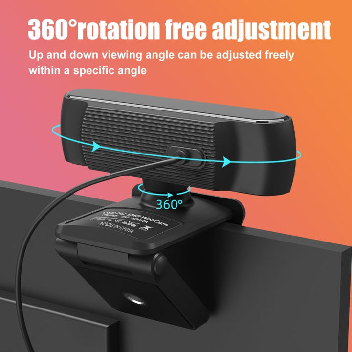 Lisslune | HA501 USB 5M 2.5K Rotatable 360 Degree Autofocus Camera with Microphone