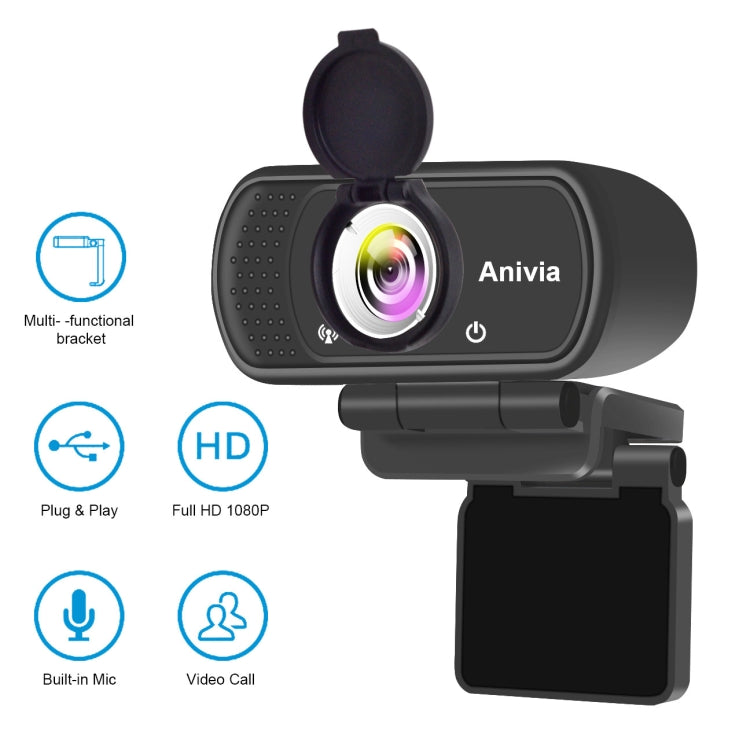 Lisslune | W5 HD 1080P USB Fixed Focus Camera with Microphone
