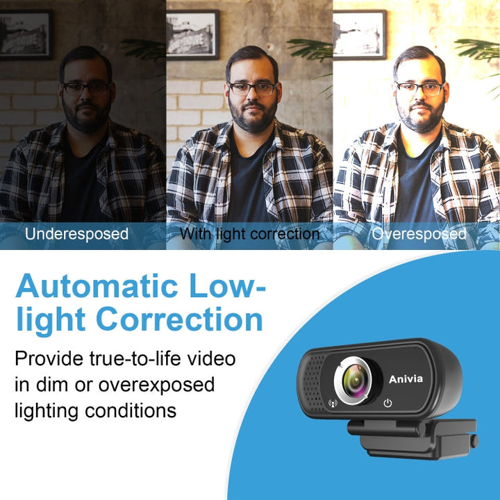 Lisslune | W5 HD 1080P USB Fixed Focus Camera with Microphone