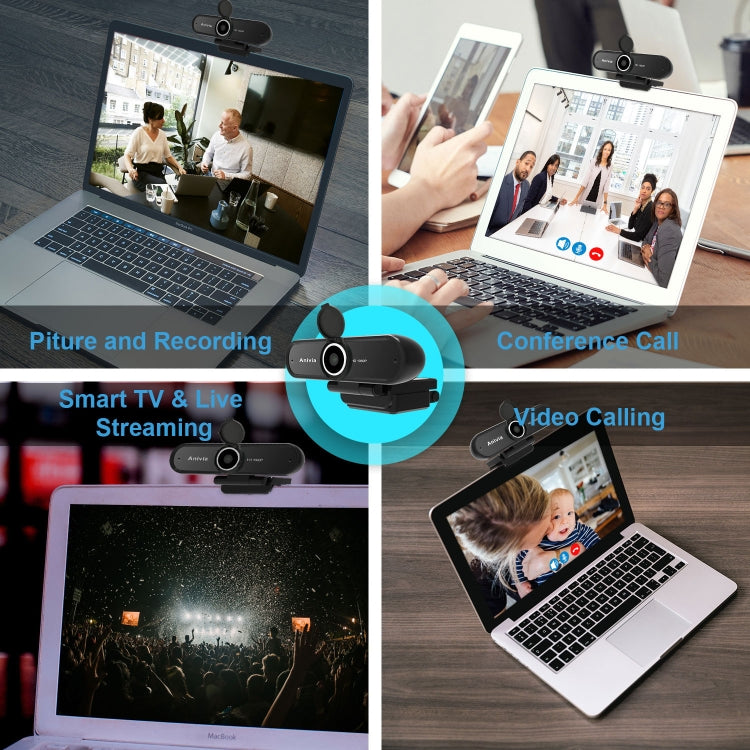 Lisslune | W10 HD 1080P USB Fixed Focus Camera with Microphone