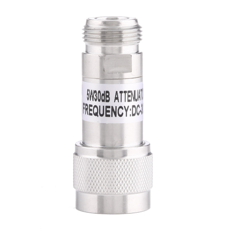 Lisslune | 5W 30dBi N Female to N Male DC-13GHz Frequency Gain Attenuator (Silver)
