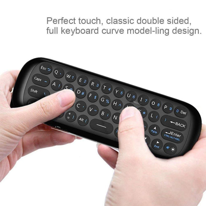 Lisslune | W1 Wireless QWERTY 57-Key Keyboard 2.4G Air Mouse Remote Control with LED Display for Android TV Box, Mini-PC, Smart TV, Projector, HTPC, All-in-one PC / TV