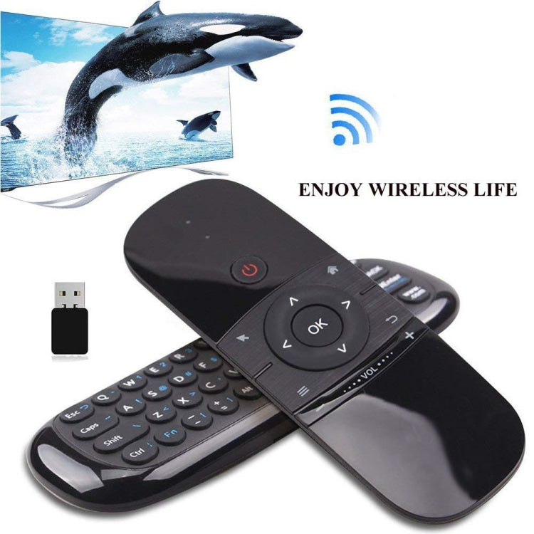 Lisslune | W1 Wireless QWERTY 57-Key Keyboard 2.4G Air Mouse Remote Control with LED Display for Android TV Box, Mini-PC, Smart TV, Projector, HTPC, All-in-one PC / TV
