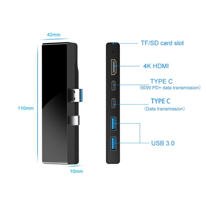 Lisslune | Rocketek SH868 HDMI + USB 3.0 x 2 + Type-C x 2 HUB Adapter