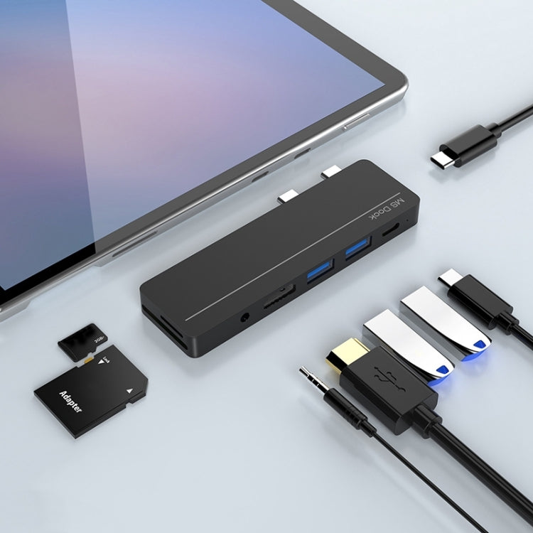 Lisslune | Rocketek SHX5 Multifunctional Dual Type-C Ports Expansion Dock HUB Adapter