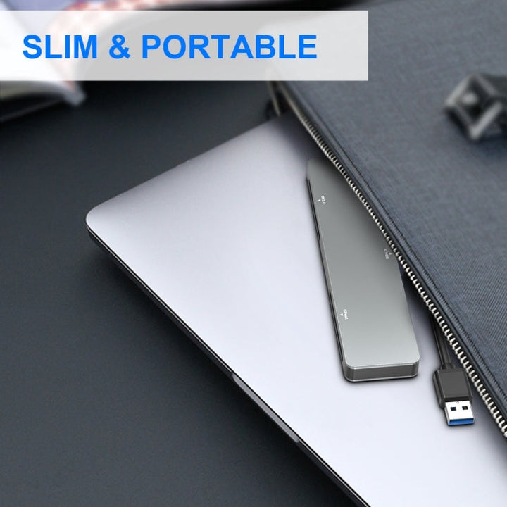 Lisslune | Rocketek CR308 USB3.0 Multifunction Card Reader CF / CFast / SD / MS / TF Card 5 in 1 (Silver Gray)