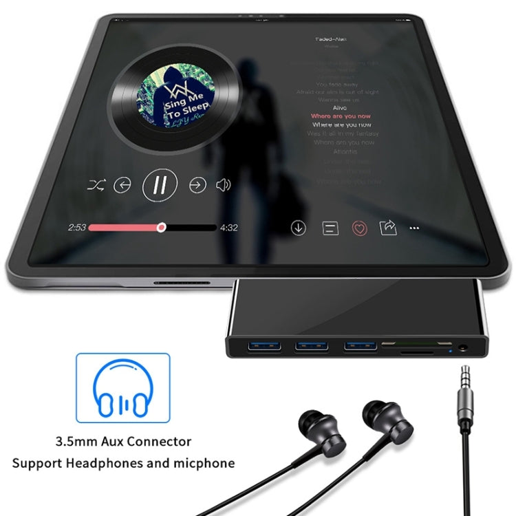 Lisslune | Rocketek SGO771 Type-C to USB2.0 / 3.5mm AUX / SD / TF HUB Adapter for Surface Pro GO