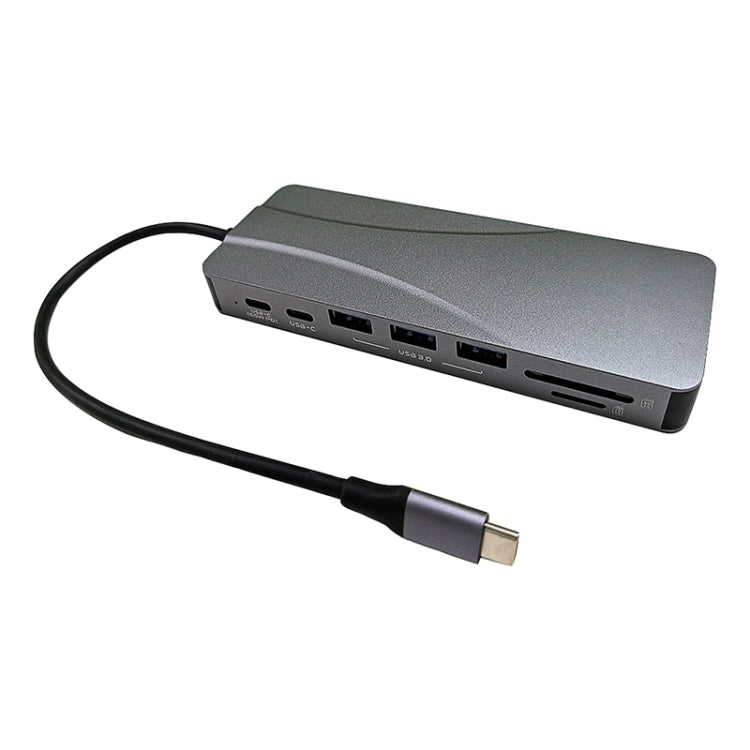 Lisslune | Rocketek HC451 Type-C to 60W PD + 4K HDMI + DP + 100M RJ45 14 in 1 HUB Adapter