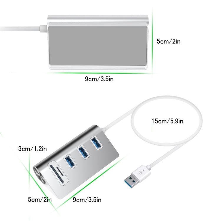 Lisslune | Rocketek HC422 USB3.0 x 3 + SD / TF card reader HUB adapter
