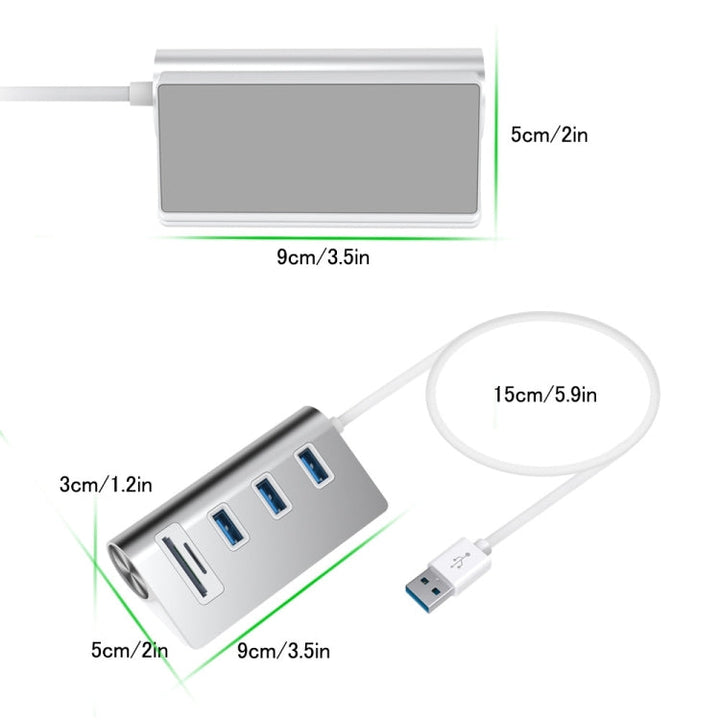 Lisslune | Rocketek HC422 USB3.0 x 3 + SD / TF card reader HUB adapter
