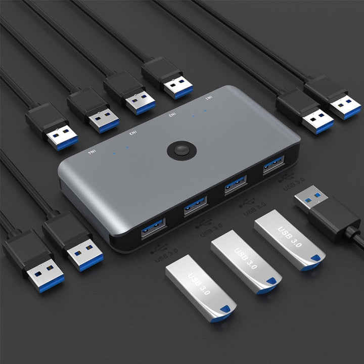 Lisslune | Rocketek HC405 USB2.0 KVM Switch Four In Four Out Sharing Converter
