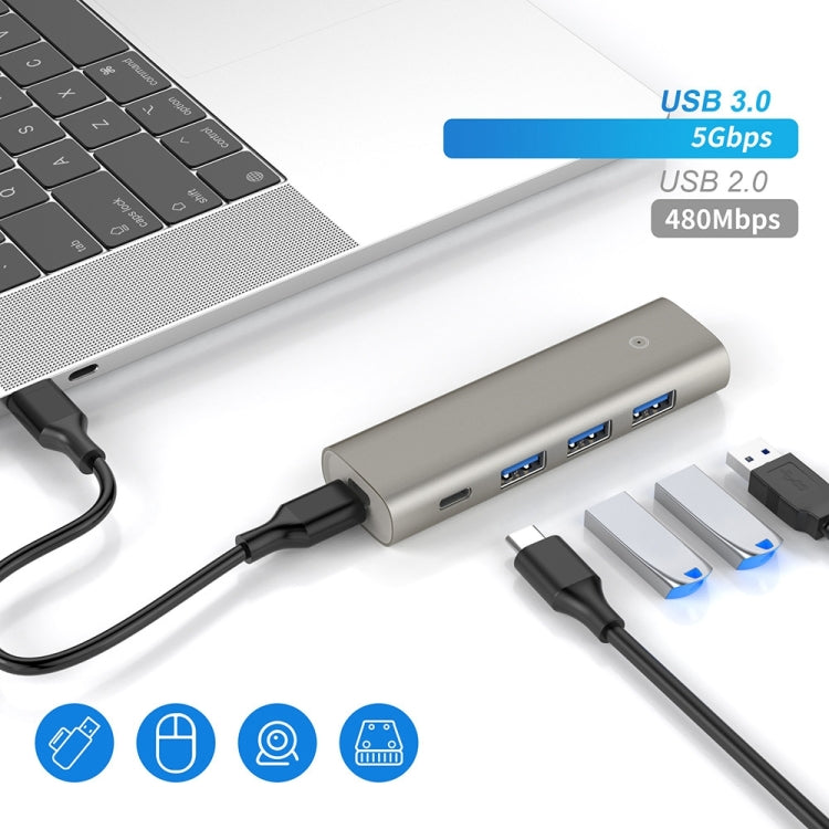 Lisslune | Rocketek HC466 USB3.2 Gen2 Type-C 4 in 1 HUB Adapter