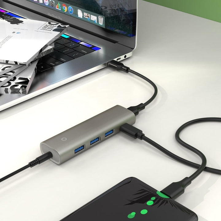 Lisslune | Rocketek HC466 USB3.2 Gen2 Type-C 4 in 1 HUB Adapter