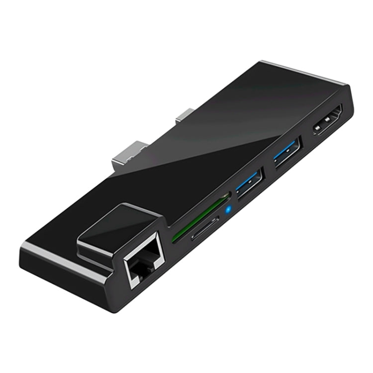 Lisslune | Rocketek SH768 6 in 1 RJ45 / USB 3.0 / HDMI / SD / TF HUB Adapter for Surface Pro 4