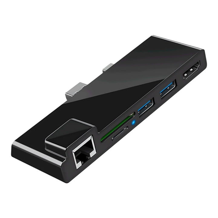 Lisslune | Rocketek SH768 6 in 1 RJ45 / USB 3.0 / HDMI / SD / TF HUB Adapter for Surface Pro 4
