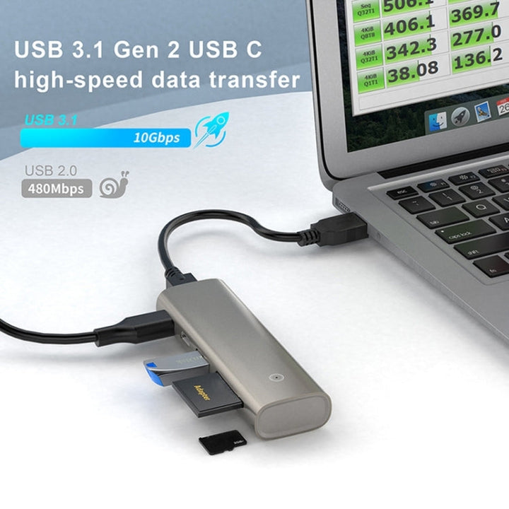 Lisslune | Rocketek HC463 USB3.1 Gen2 to Type-C 3.1 + USB 3.1 + SD / TF 6 in 1 HUB Adapter