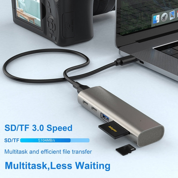 Lisslune | Rocketek HC463 USB3.1 Gen2 to Type-C 3.1 + USB 3.1 + SD / TF 6 in 1 HUB Adapter