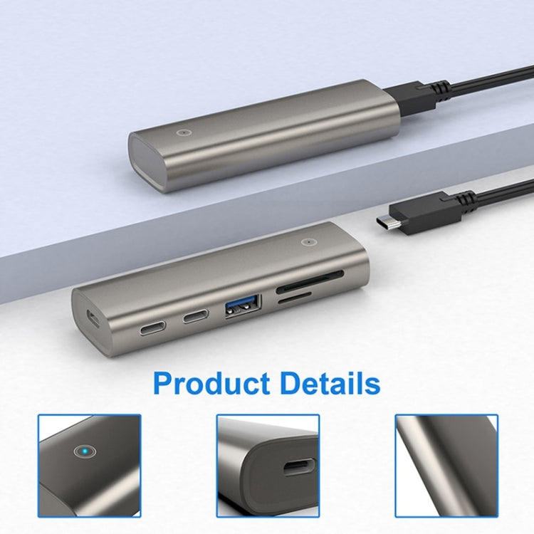 Lisslune | Rocketek HC463 USB3.1 Gen2 to Type-C 3.1 + USB 3.1 + SD / TF 6 in 1 HUB Adapter