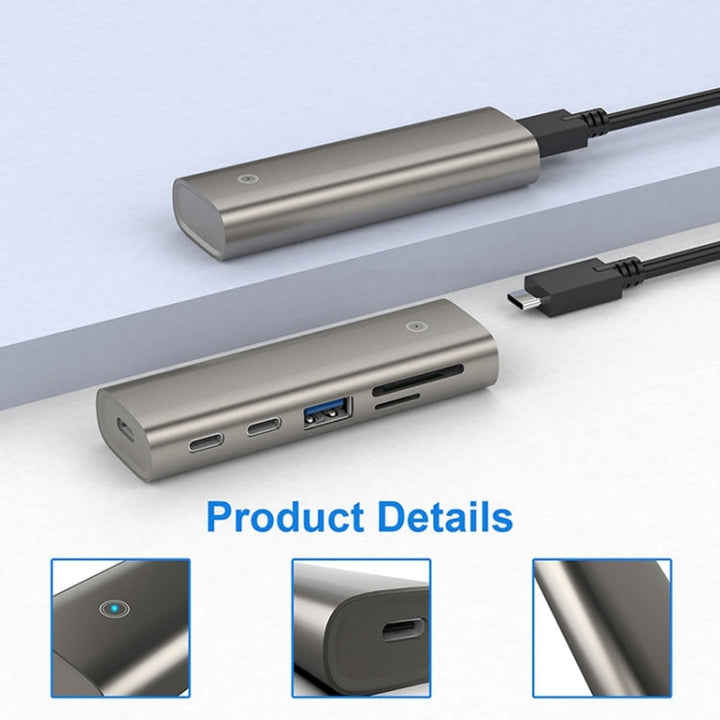 Lisslune | Rocketek HC463 USB3.1 Gen2 to Type-C 3.1 + USB 3.1 + SD / TF 6 in 1 HUB Adapter