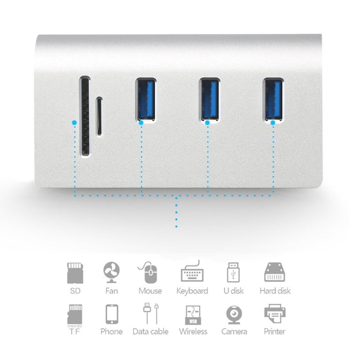 Lisslune | Rocketek HUB-3PC2 High-Speed USB 3.0 Splitter HUB Adapter (White)