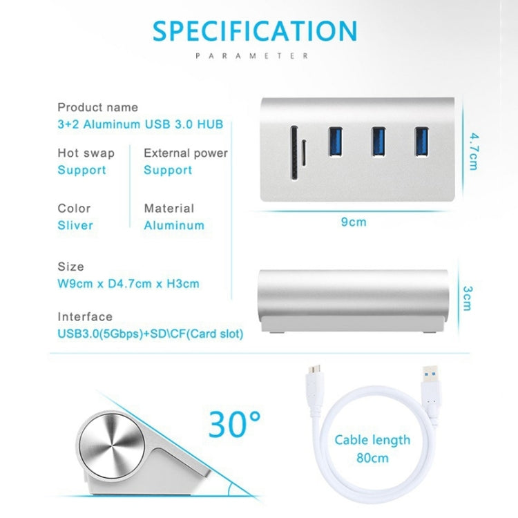 Lisslune | Rocketek HUB-3PC2 High-Speed USB 3.0 Splitter HUB Adapter (White)