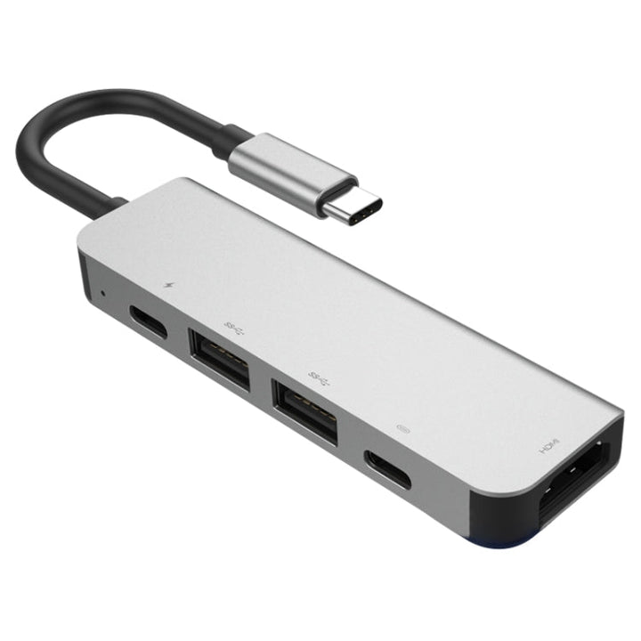 Lisslune | 5 in 1 HDMI + USB x 2 + PD x 2 to USB-C / Type-C HUB Adapter