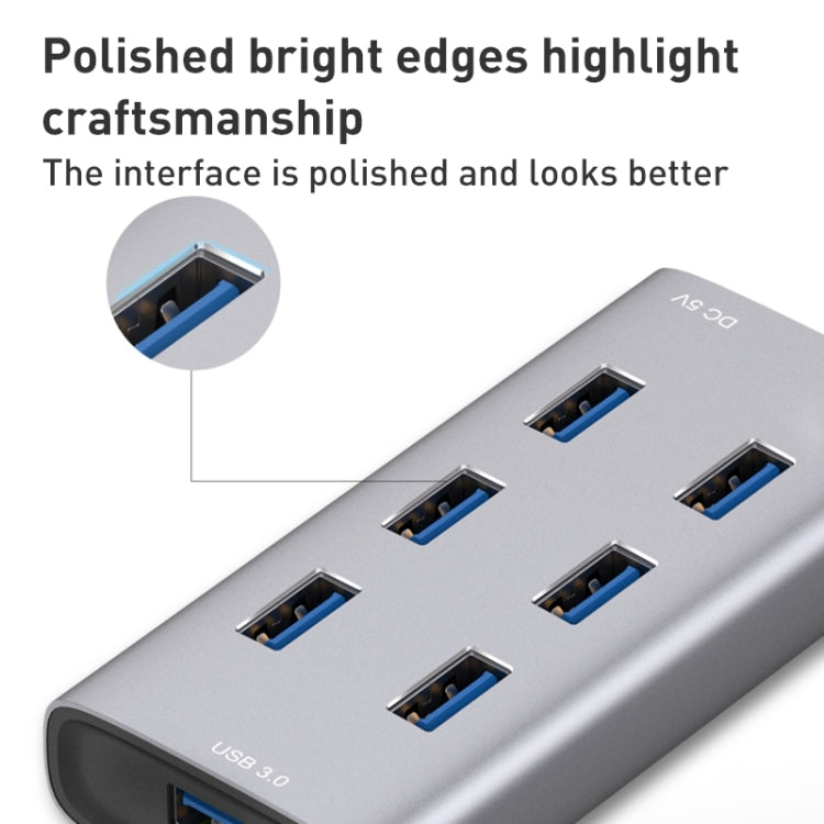Lisslune | 8108 7 Ports USB 3.0 to USB 3.0 HUB, Cable length: 80cm