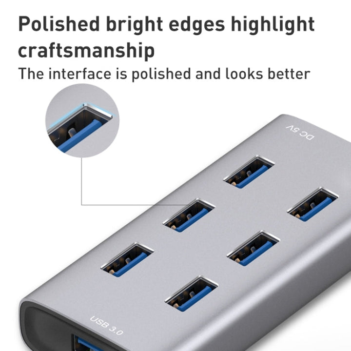 Lisslune | 8108 7 Ports USB 3.0 to USB 3.0 HUB, Cable length: 80cm