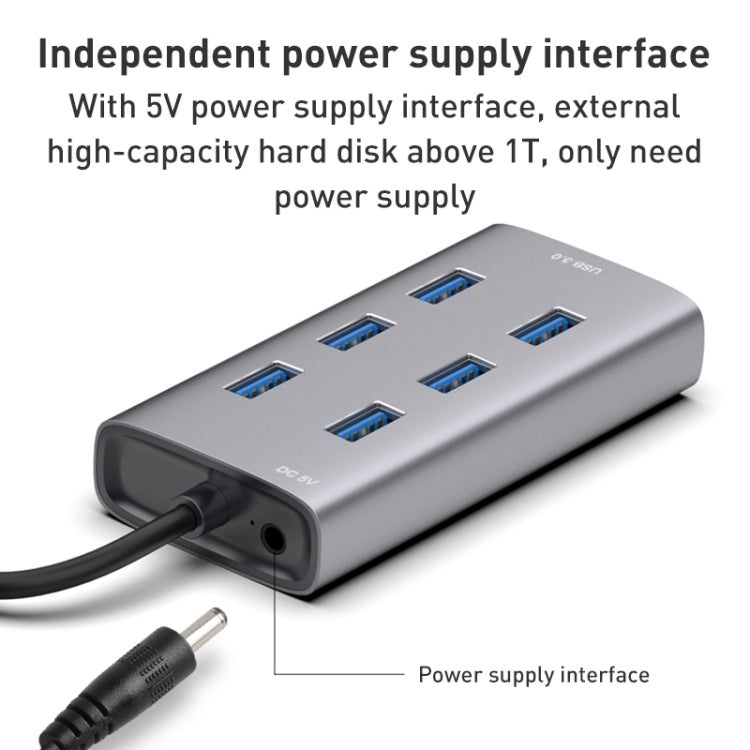 Lisslune | 8108 7 Ports USB 3.0 to USB 3.0 HUB, Cable length: 80cm