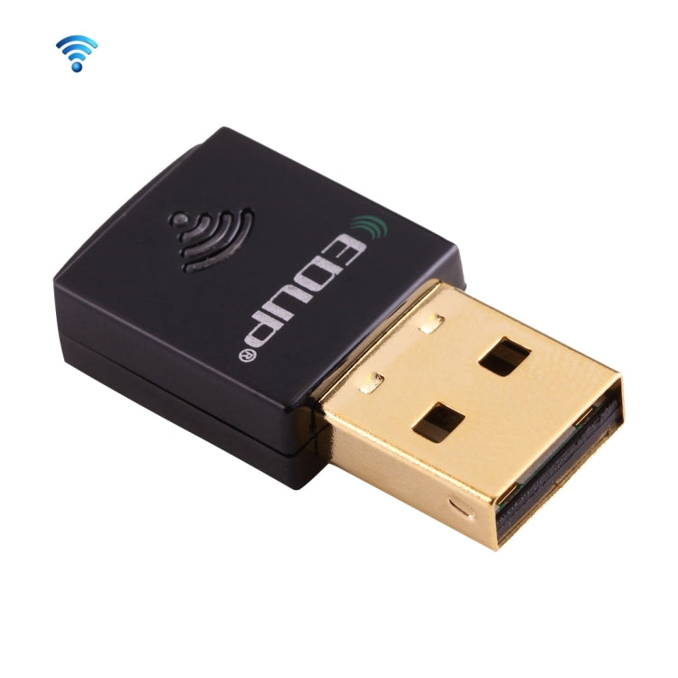 Lisslune | EDUP EP-AC1619 Mini Wireless USB 600Mbps 2.4G / 5.8Ghz 150M+433M Dual Band WiFi Network Adapter for Notebook / Laptop / PC (Black)