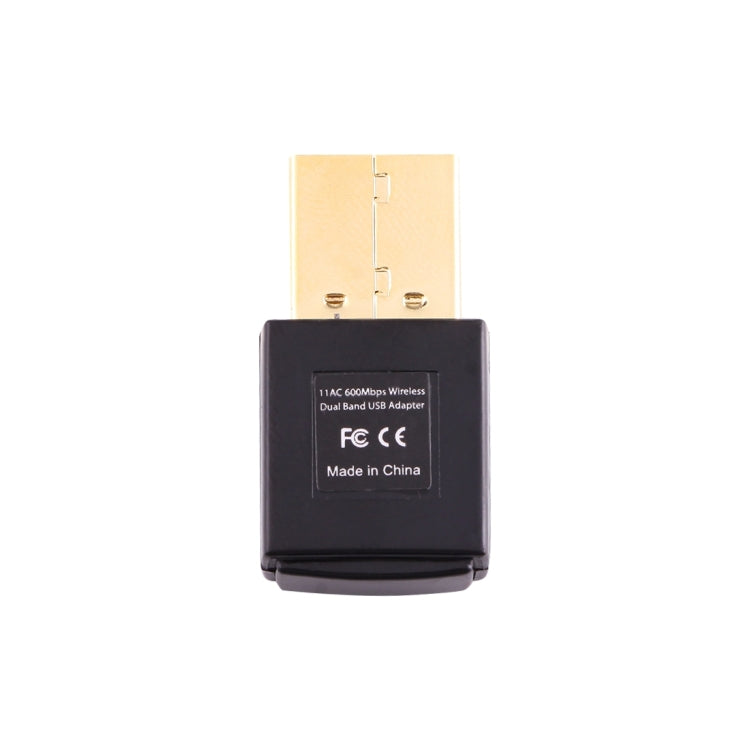 Lisslune | EDUP EP-AC1619 Mini Wireless USB 600Mbps 2.4G / 5.8Ghz 150M+433M Dual Band WiFi Network Adapter for Notebook / Laptop / PC (Black)