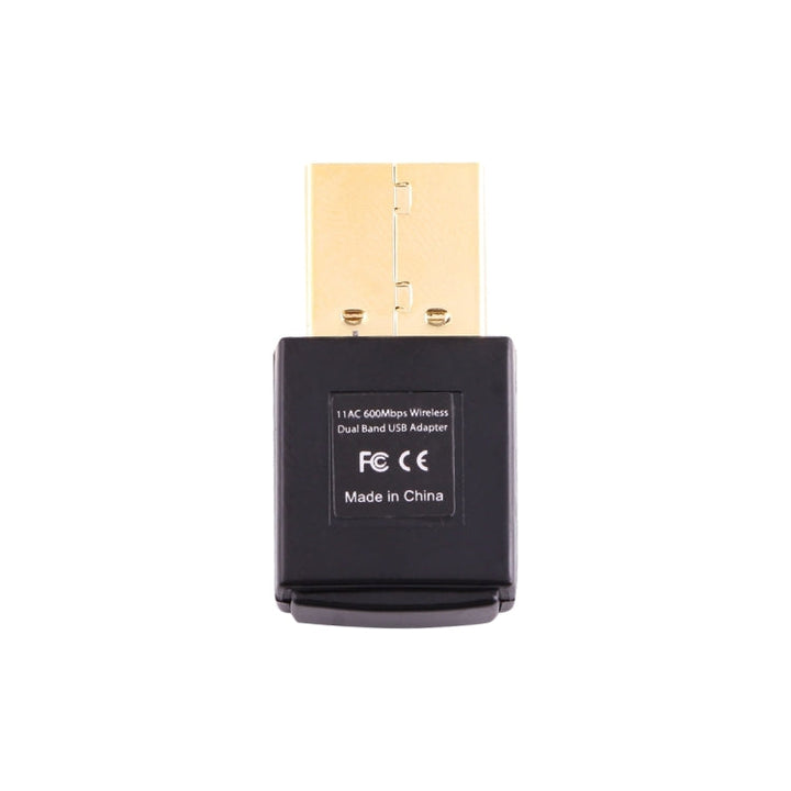 Lisslune | EDUP EP-AC1619 Mini Wireless USB 600Mbps 2.4G / 5.8Ghz 150M+433M Dual Band WiFi Network Adapter for Notebook / Laptop / PC (Black)