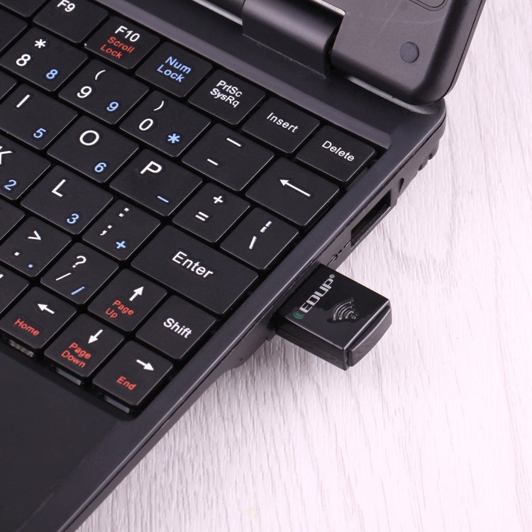 Lisslune | EDUP EP-AC1619 Mini Wireless USB 600Mbps 2.4G / 5.8Ghz 150M+433M Dual Band WiFi Network Adapter for Notebook / Laptop / PC (Black)