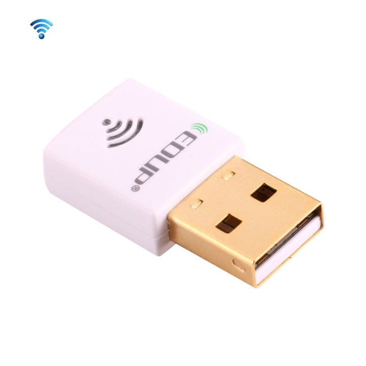 Lisslune | EDUP EP-AC1619 Mini Wireless USB 600Mbps 2.4G / 5.8Ghz 150M+433M Dual Band WiFi Network Adapter for Notebook / Laptop / PC (White)