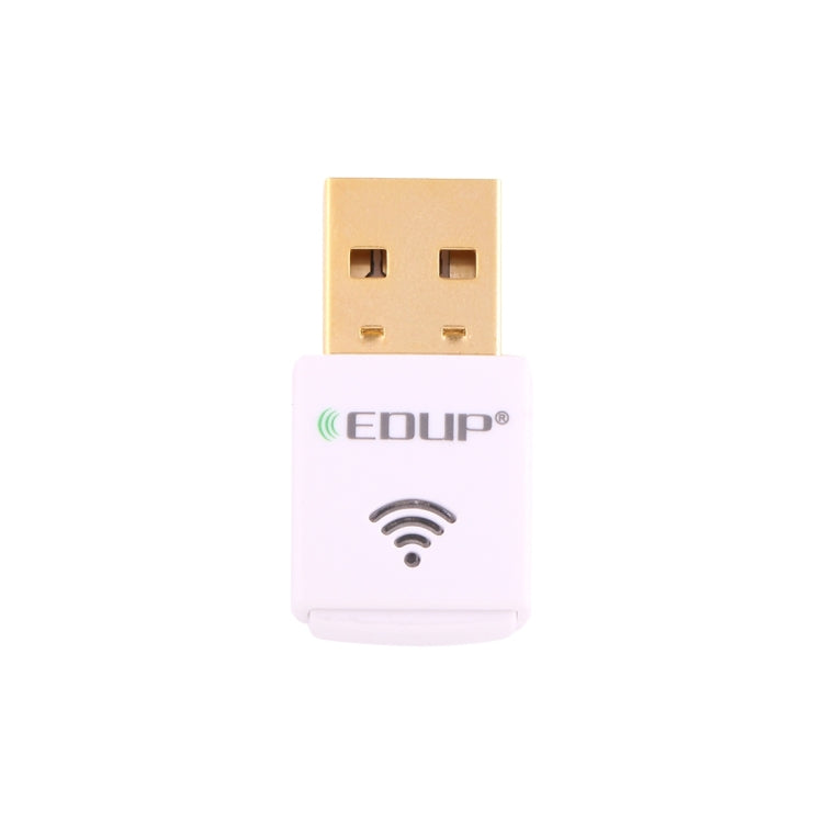 Lisslune | EDUP EP-AC1619 Mini Wireless USB 600Mbps 2.4G / 5.8Ghz 150M+433M Dual Band WiFi Network Adapter for Notebook / Laptop / PC (White)