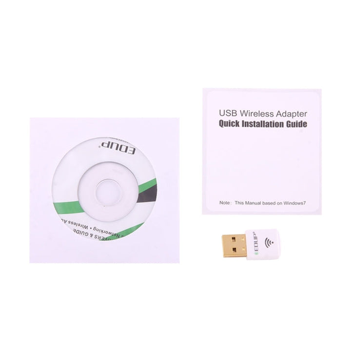 Lisslune | EDUP EP-AC1619 Mini Wireless USB 600Mbps 2.4G / 5.8Ghz 150M+433M Dual Band WiFi Network Adapter for Notebook / Laptop / PC (White)