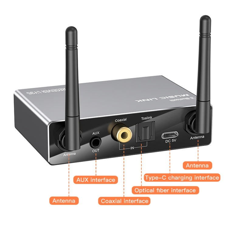 Lisslune | LY35 Optical Fiber Coaxial Digital-to-Analog 6 in 1 Bluetooth Receiver & Transmitter
