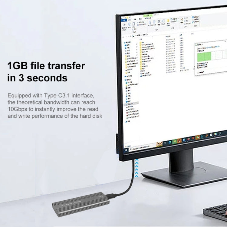 Lisslune | M2300 Dual Protocol M.2 NVME / SATA Solid State Drive Case (Gray)
