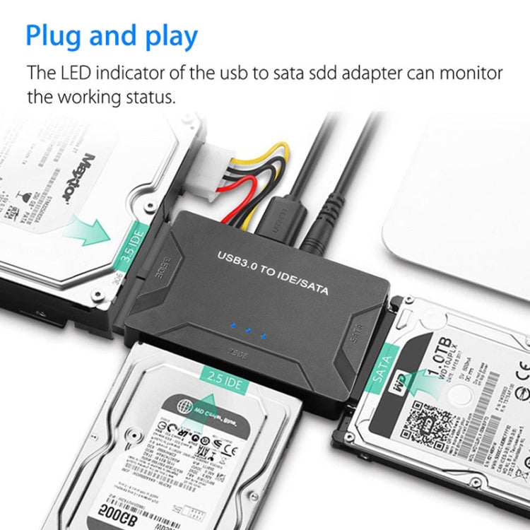 Lisslune | SATA / IDE to USB 3.0 Adapter 2.5 / 3.5 Inch Hard Drive Adapter Cable Converter