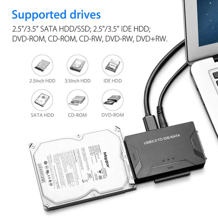 Lisslune | SATA / IDE to USB 3.0 Adapter 2.5 / 3.5 Inch Hard Drive Adapter Cable Converter