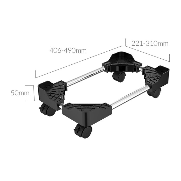 Lisslune | ORICO CPB4-BK-BP Computer Host Mount with Wheels (Black)