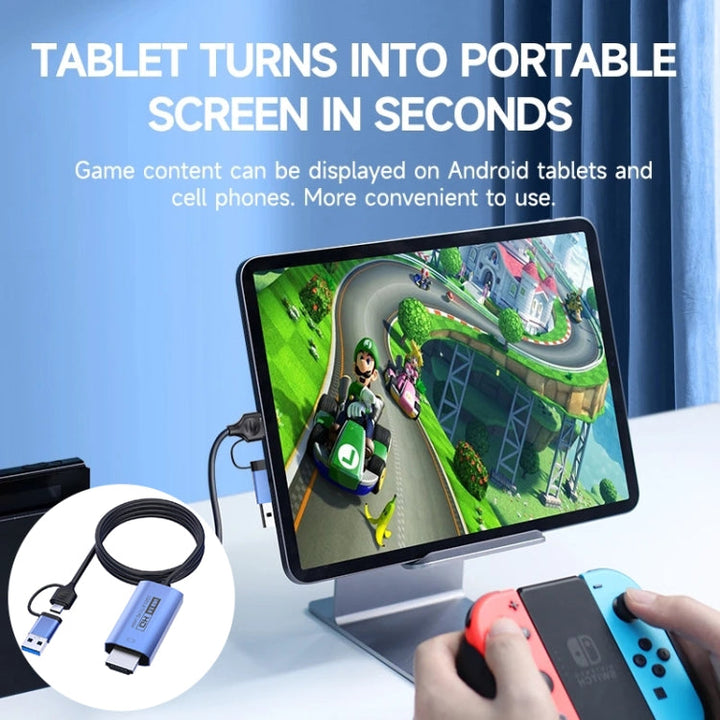 Lisslune | V05E USB 3.0 + USB-C / Type-C to HDMI Adapter Cable