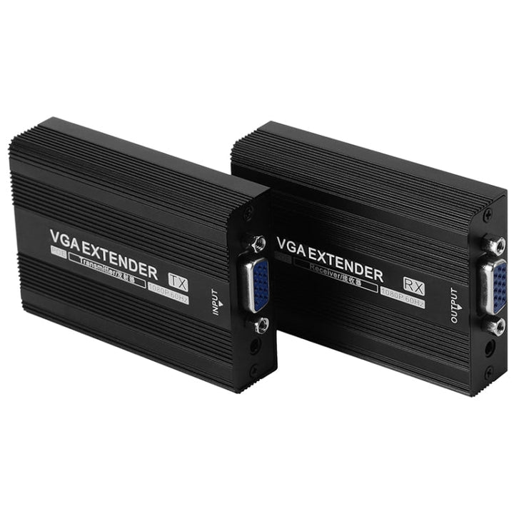 Lisslune | Measy VGA1815 VGA Extender Sender and Receiver Converter, POE Single Power Supply, Transmission Distance: 150m (US Plug)