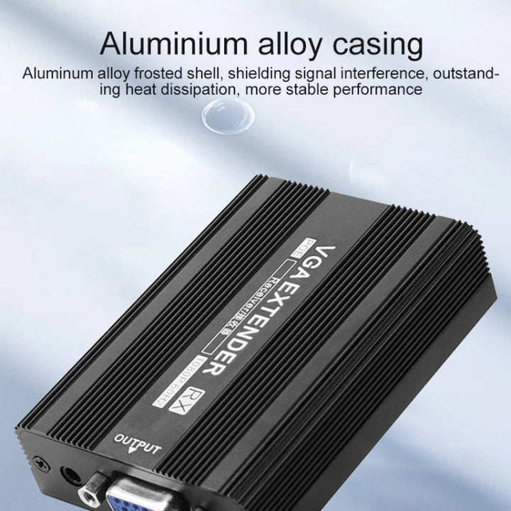 Lisslune | Measy VGA1815 VGA Extender Sender and Receiver Converter, POE Single Power Supply, Transmission Distance: 150m (AU Plug)