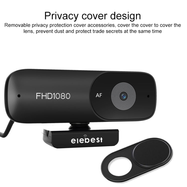 Lisslune | C90 1080P Autofocus HD Computer Camera Webcam (Black)