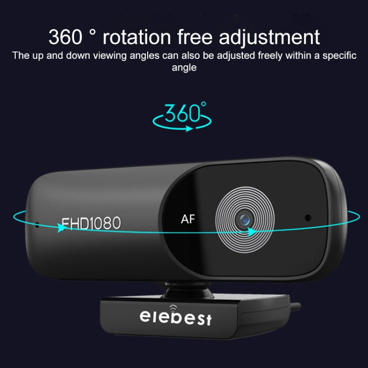 Lisslune | C90 1080P Autofocus HD Computer Camera Webcam (Black)