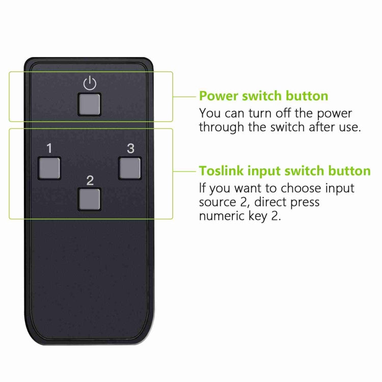 Lisslune | NK-T32 Toslink 3 In 2 Out Switch/Splitter with IR Remote Control