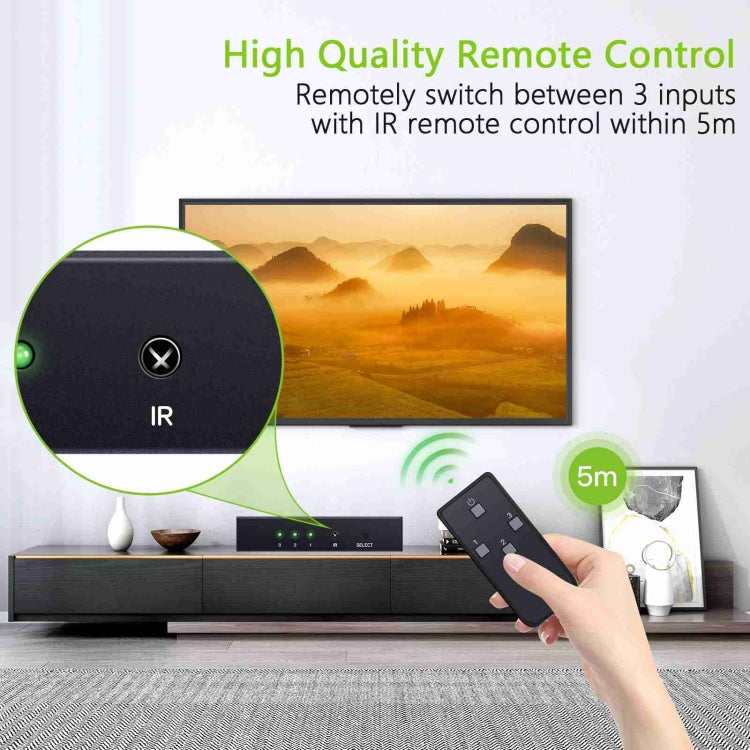 Lisslune | NK-T32 Toslink 3 In 2 Out Switch/Splitter with IR Remote Control